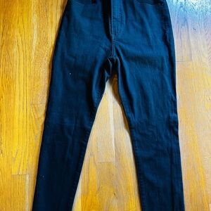 Express Skinny Black Denim Jeans Super High Rise